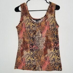 Scott Taylor Animal Print Tank Top Women's Size Large